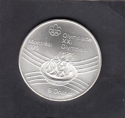 Beschrijving: 5 Dollar  S-OLYMPIC  FLAME